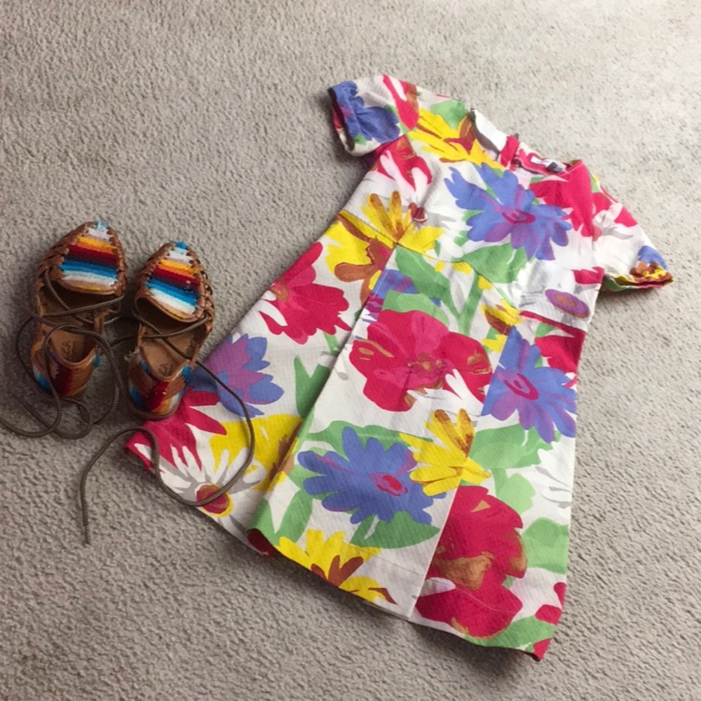 SEE BY CHLOE/REALLY RARE-VINTAGE TEXTURED FLORAL SHIFT DRESS/ NEW